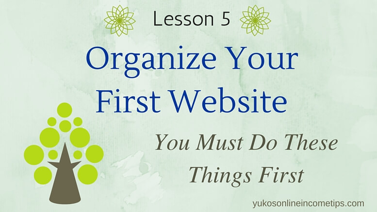how to organize a website